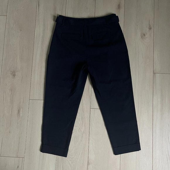 Gap Navy Ankle Pleated Trousers - Picture 3 of 8